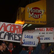 Payday loan protest
